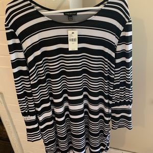 Black/White Striped Tunic